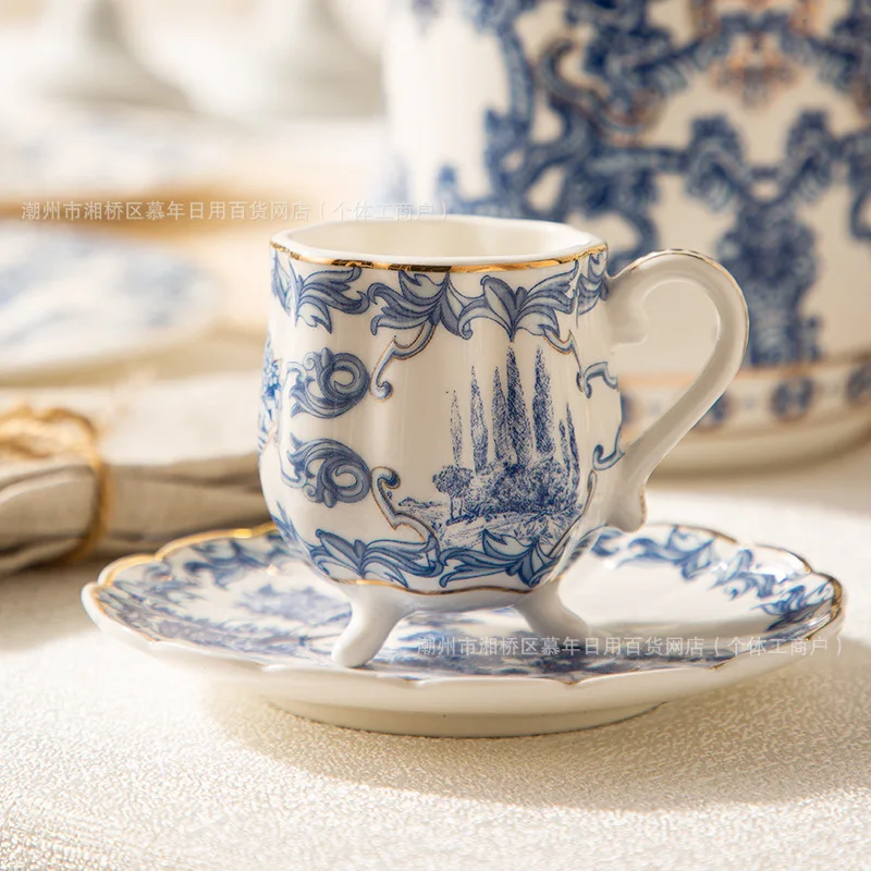 Blue And White Porcelain Turki - Espresso Cup Saucer 评论和价格