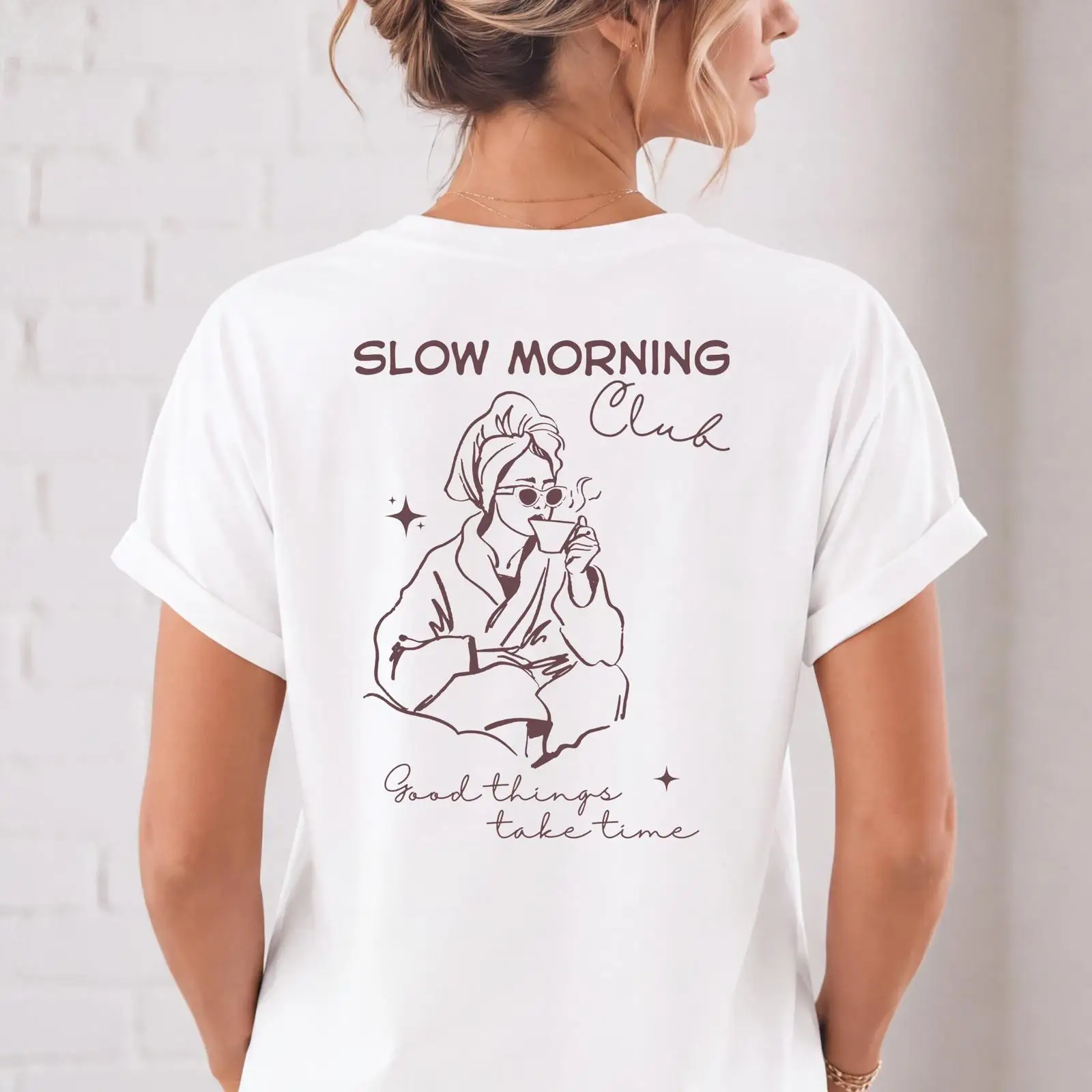 Coffee Club T Shirt Women Slow - T And Tea Coffee 评论和价格