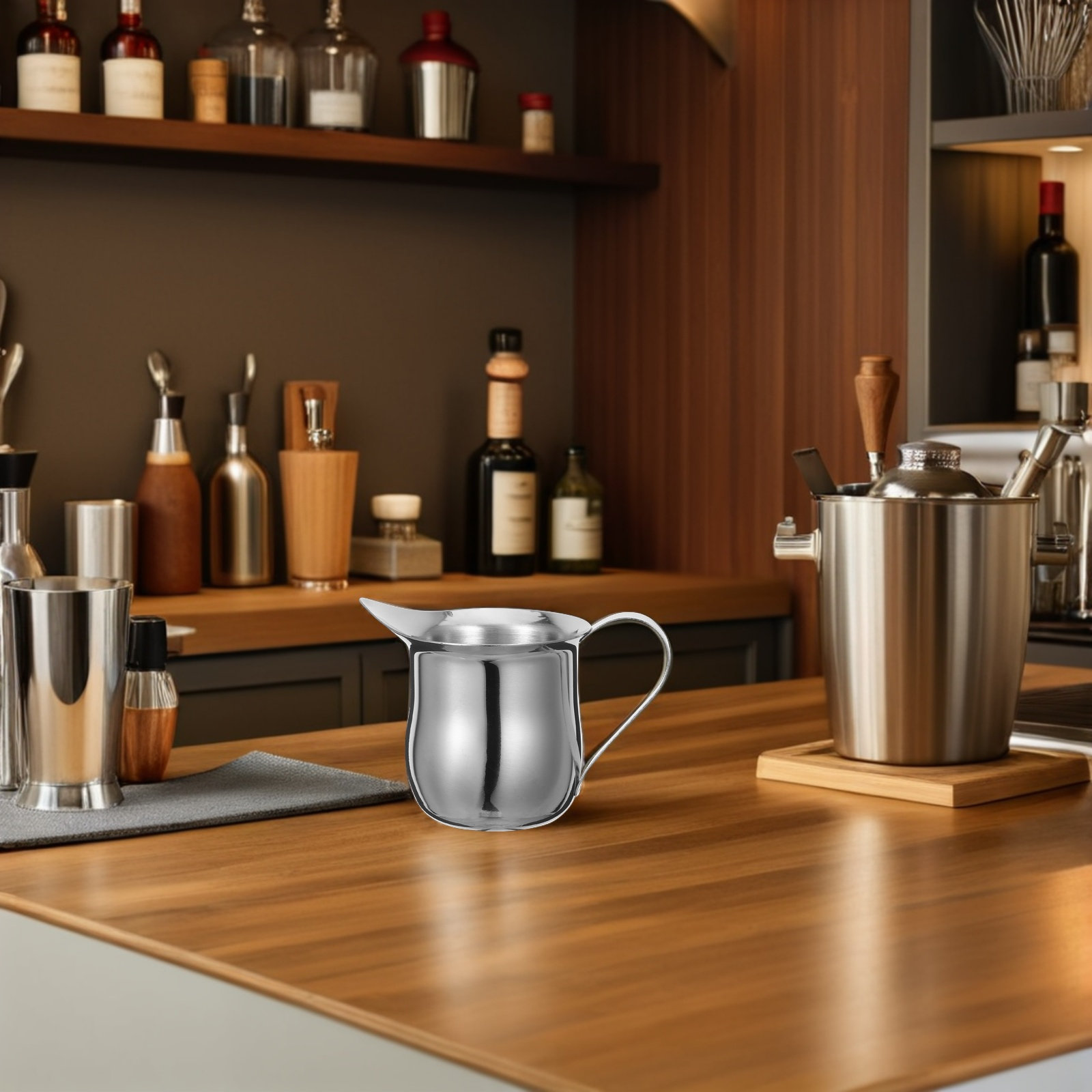 2Pcs Stainless Steel Mini Milk - Espresso Cup Saucer 评论和价格