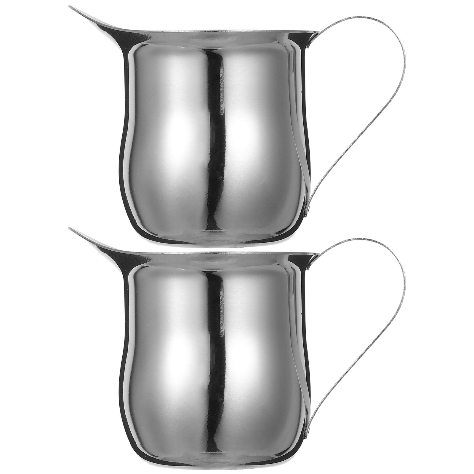 2Pcs Stainless Steel Mini Milk - Espresso Cup Saucer 评论和价格